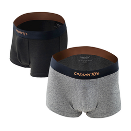 [Copper Life] Men's Boxer Briefs, Copper Fabric Underwear 6P_ Anti-static, Electromagnetic reduction,  Antimicrobial, Deodorizing effect_ Made in KOREA